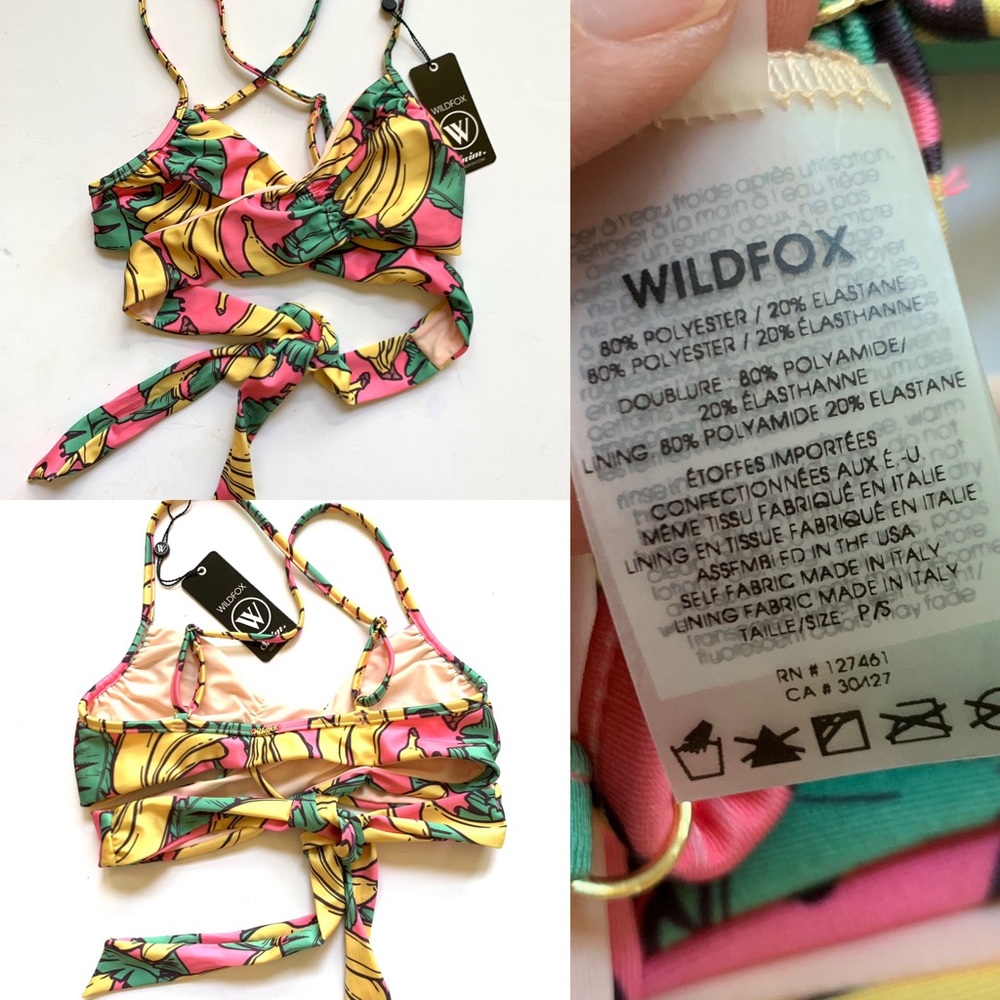 Wildfox Banana Bikini Mermaid Top Brazilian Bottom - Picture 6 of 8